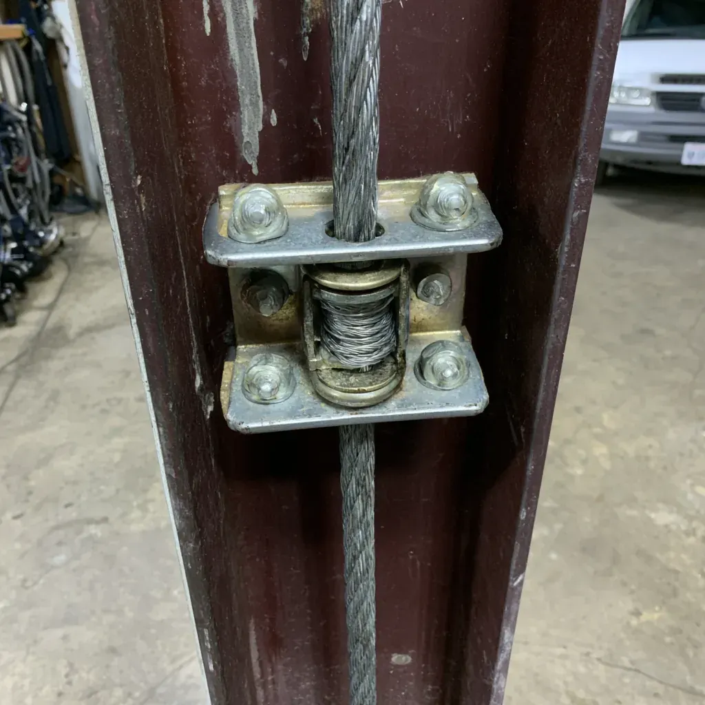 Extension Springs on a garage door in Fishers, IN